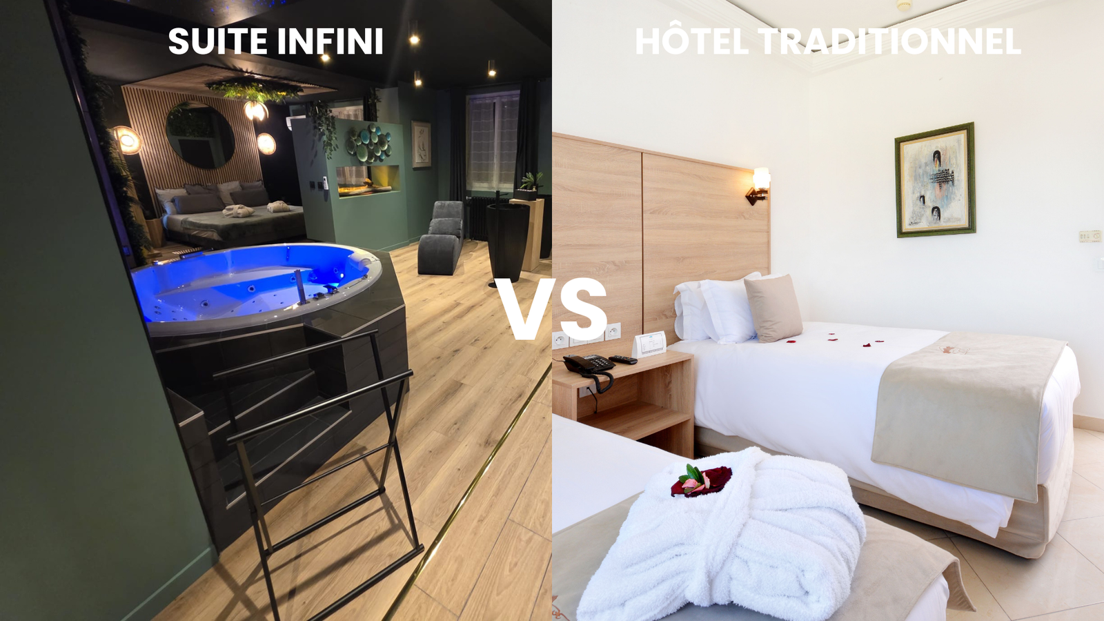 Suite privative vs hôtel traditionnel – Suite Infini Chartres